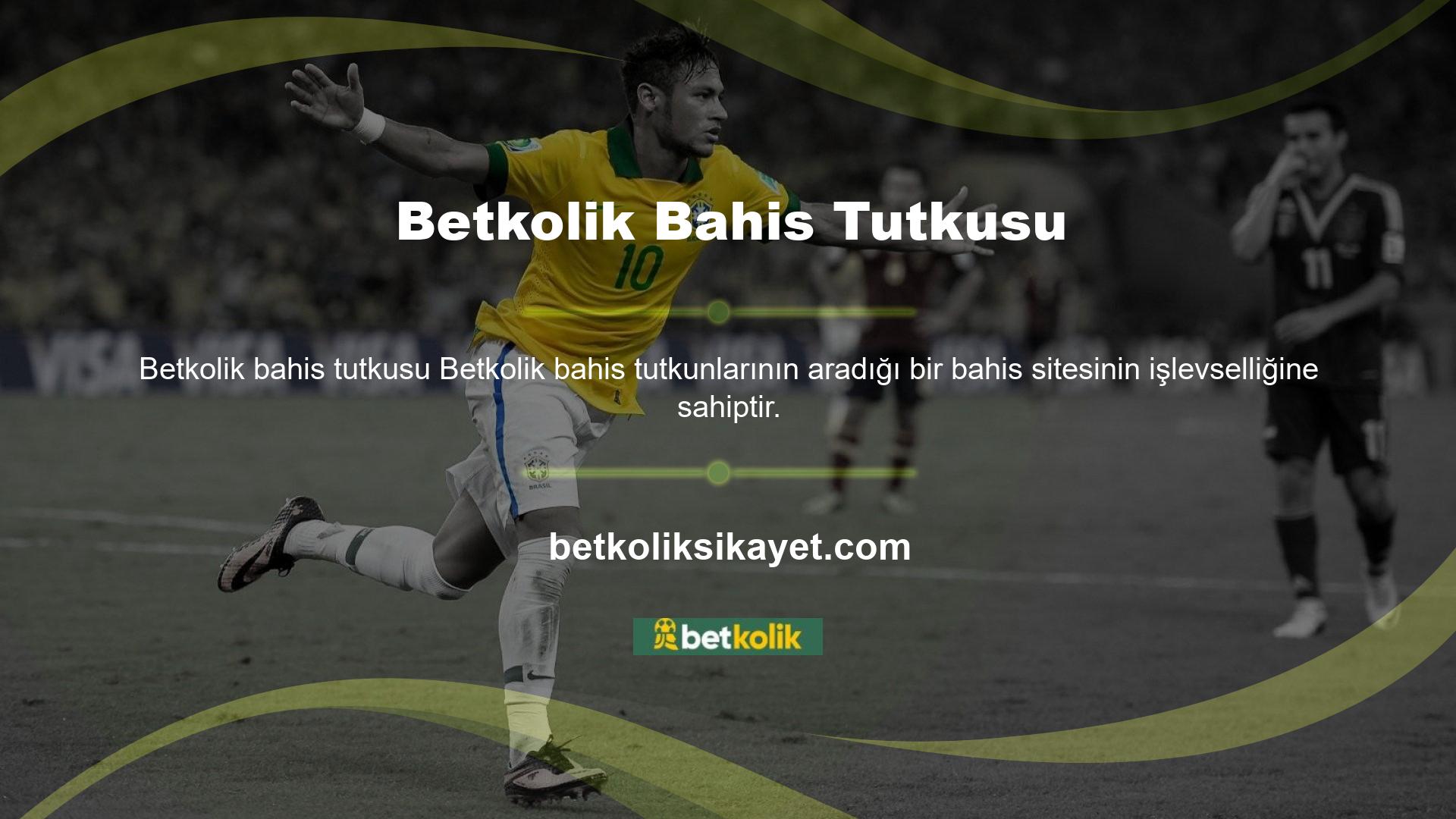 Uzun yıllardır Türkiye'de bahis tutkunları hizmet eden ve vermeye devam eden Betkolik birçok seçeneği ve futbol ve futboldaki yüksek oranları, basketbol oyunları nedeniyle Türkiye'de en iyi bilinen bahis alanlarından biri haline geldi